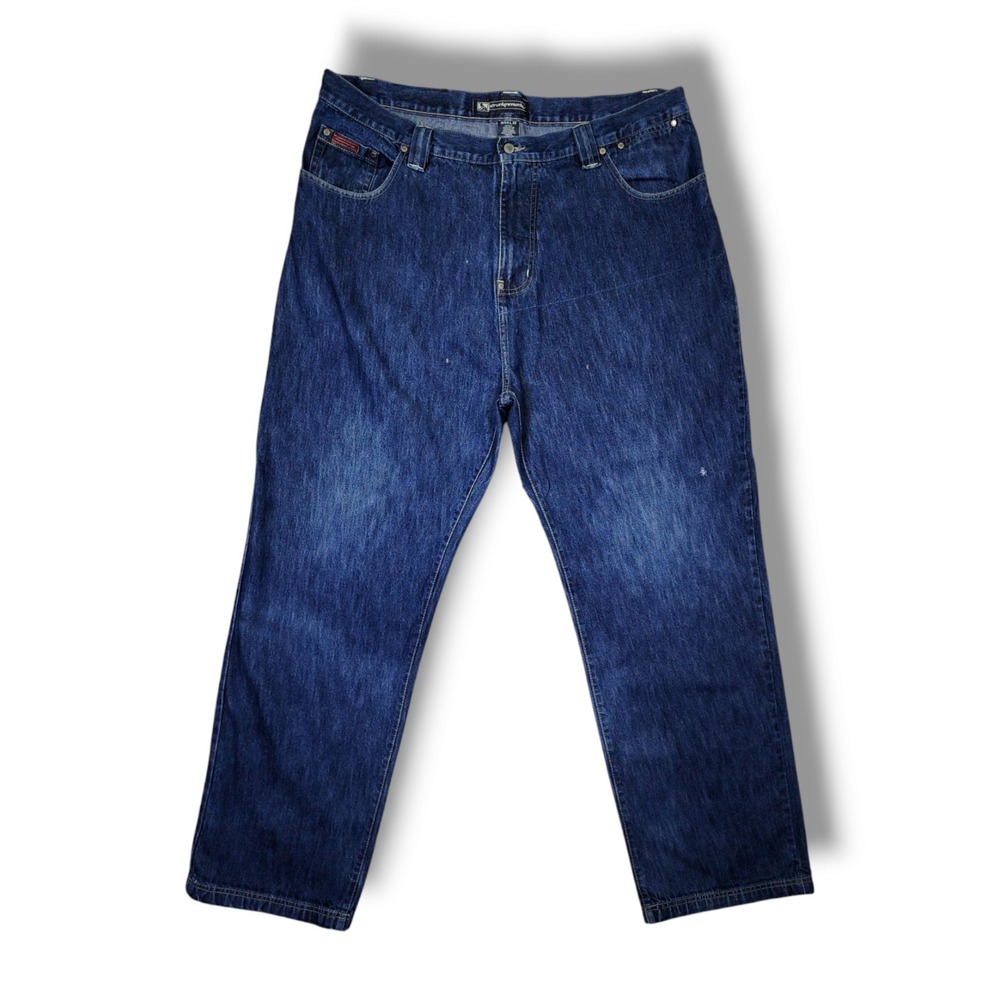 Vintage DrunknMunky Baggy Streetwear Skater Y2K Denim Blue Jeans Men's 44x34.5